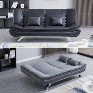 Upholstered Sofa Bed Guest Couch Recliner Double Sleeper Folding Settee Sofabed - Picture 1 of 15