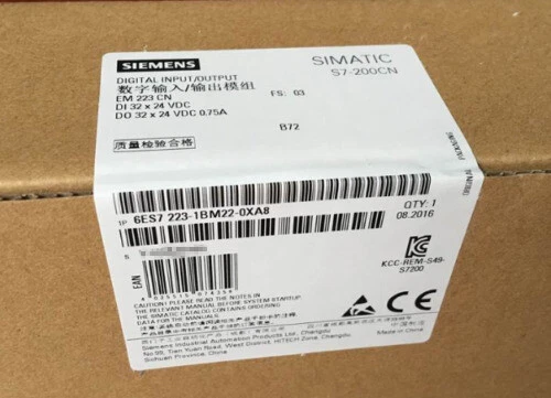 6ES7223-1BM22-0XA8 1PCS NEW SIEMENS PLC S7-200CN EM223 6ES7 223-1BM22-0XA8 - Image 1 of 1