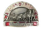WORLD FAMOUS BUDWEISER METAL BELT BUCKLE WITH CLYDESDALES VINTAGE 1992 Cowboy