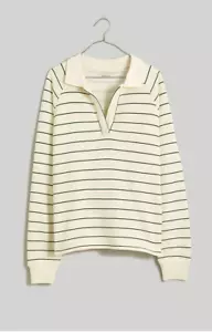Madewell Womens $80 Betterterry Polo Sweatshirt Size S NO074 - Picture 1 of 7