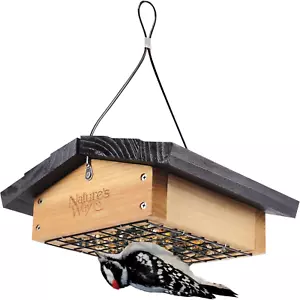 Nature'S Way Vogelprodukte CWF2 Zeder Suet umgedrehtes Vogelfutterhaus, schwarz - Bild 1 von 12