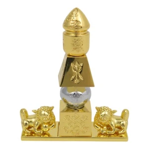 5 Element Pagoda with a Pair of Foo Dogs (Mini) - Picture 1 of 5