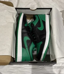 Air Jordan Low Black Lucky Green White UK 9 - Picture 1 of 11