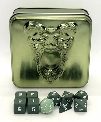 Dungeons & Dragons Tomb of Annihilation Dice Set In Tin D&D 10 Dice. - Image 1 of 4