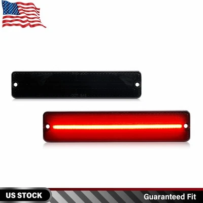 2 peças luzes indicadoras laterais traseiras de LED vermelhas fumê para picape Jeep J10 J20 1974-1987 - Imagem 1 de 4