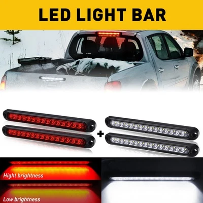 LED 15 Truck UTV Trailer Reverse Backup Tail Light Bar Side Marker White Red N - Imagem 1 de 4