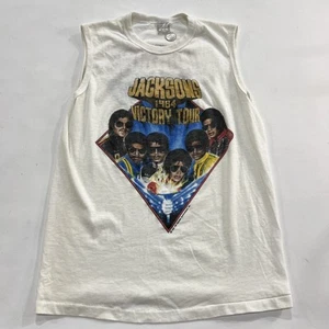 Vintage 80s The Jacksons Victory Tour '84 Tank Top T-Shirt Size L Single Stitch - Bild 1 von 5