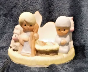 Holy Family Nativity Ceramic Candle holder OR STAND FOR A POTTED PLANT XMAS - Picture 1 of 6