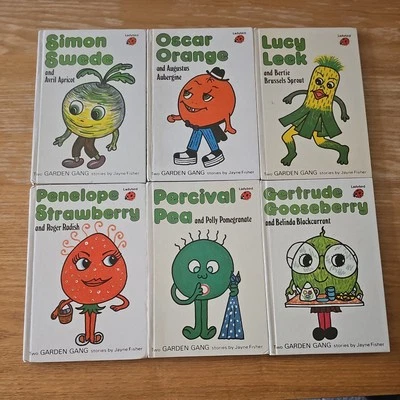 Ladybird The Garden Gang Books  1980s Jayne Fisher 6 books good Gloss boards R1 - Image 1 of 4