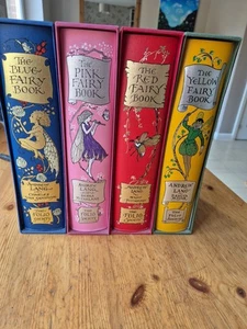 Folio Society ANDREW LANG'S Fairy books 4 vols Blue Pink Red Yellow like new - Picture 1 of 9