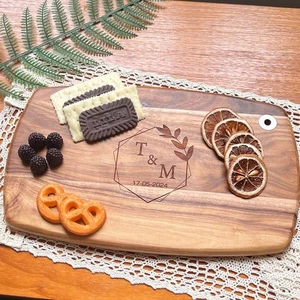 Personalized Wedding Charcuterie Board Custom Cheese Couple Gift Engagement - Picture 1 of 15