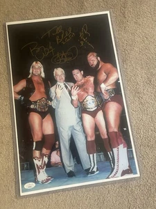 WWF/WWE/WCW THE FOUR HORSEMEN SIGNED 11x14 PHOTO ARN,TULLY, JJ,BARRY JSA CERT - Picture 1 of 2