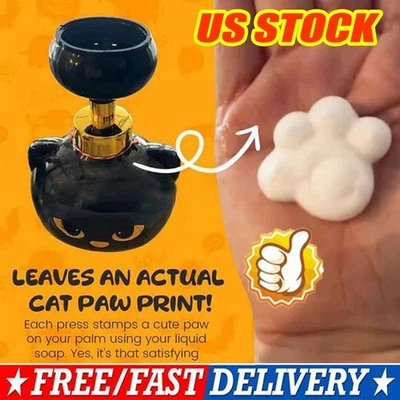 可爱的猫爪泡沫肥皂分装机滑稽可爱猫爪花形 KU — 第 1/4 张图片