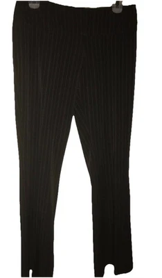 Pantalones de vestir BOBBY J MARRÓN a rayas talla 5 entrepierna 33 pulgadas carrera negocios Foto 1 de 3