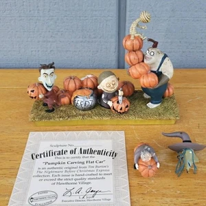 Hawthorne Village Nightmare Before Christmas ~ Pumpkin Carving Flat Car REPAIR - Picture 1 of 11
