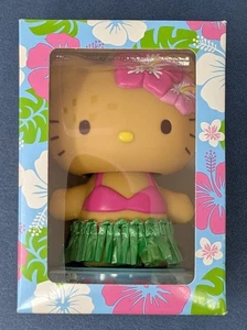 Hello Kitty Wackelkopf Hawaii Hula Tänzerin gegerbtes Gras Rock Sanrio 2016 - Bild 1 von 5