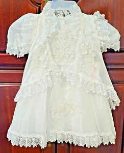 Vestido Formal para Niñas Blanco Talla 4 Primera Comunión, Bautismo, Boda 2 Piezas - Imagen 1 de 4
