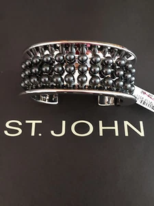 NUEVO ST JOHN KNIT PULSERA DE DISEÑO PULSERA COLOR PLATA PUÑO - Imagen 1 de 3