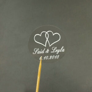 Personalised Wedding Transparent Love Stickers Favour/Cake Box/Bag/Seal 100pcs 