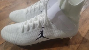 NEW Mens NIKE Air Jordan "ALPHA MENACE ELITE 2" Flyknit 360 White Cleats - 14 - Picture 1 of 5