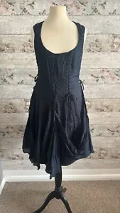 ALLSAINTS blue parachute lace up dress - UK8-10 - Picture 1 of 4