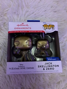 Hallmark FUNKO Disney Jack Skellington And Zero! Gold CHASE ORNAMENT* - Picture 1 of 1