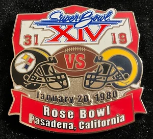 Super Bowl 14 Pittsburgh Steelers Los Angeles Rams Final Score Commemorative Pin - Picture 1 of 1
