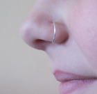 Silver 10mm 18g Endless Hoop Nose Ring /Hoop Earrings Cartilage Helix Tragus