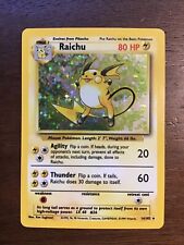 Pokemon Raichu holo foil 1999 #14/102 RARE original! Grading ready!