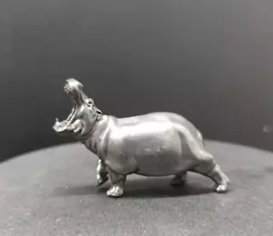 china Brass Solid Ornaments Hand casting Collection Hippopotamus statue netsuke - Picture 1 of 8