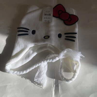 Sombrero de lapona blanco con lazo rojo talla única Hello Kitty Kids Foto 1 de 4