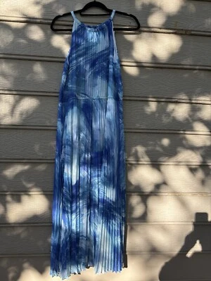 Maxi Vestido Chicos Mujer Talla 15, Multicolor Sin Mangas Azul Foto 1 de 2