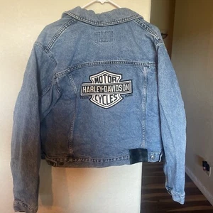 Vintage Harley-Davidson Women's Denim Jacket | Size Large - Picture 1 of 7