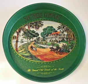 Southern Comfort Tray Vintage 1987 Whiskey 12" Metal Bristol Ware Bar Man Cave - Picture 1 of 6