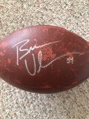 brian urlacher autographed football - Image 1 of 4