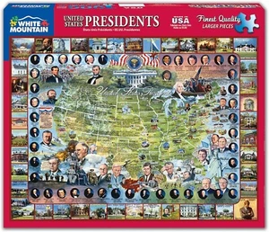 2019 White Mountain 1000 Piece Jigsaw Puzzle US Presidents thru Trump LARGE PC - Picture 1 of 3