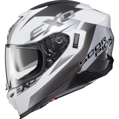 Casco de motocicleta Scorpion Exo-T520 Factor blanco talla mediana-75-2100M para adultos Foto 1 de 2