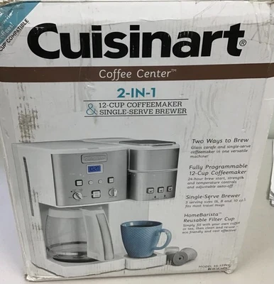 Cuisinart SS-15 12-Cup Coffeemaker and Single-Serve Brewer - Silver - Image 1 of 4