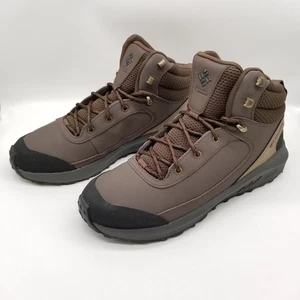 Columbia Men's Trailstorm Peak Mid Hiking Boots Sz 11.5 Brown Leather Winter - Picture 1 of 6