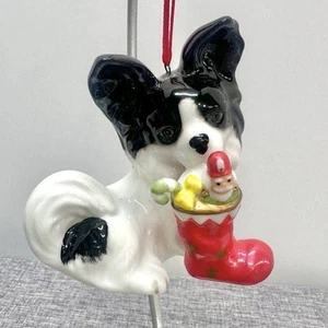 Vintage Papillon Fine Porcelain Ornament Christmas - Imagen 1 de 7