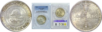 1936 50C Norfolk Commemorative Half Dollar PCGS MS-67 - Image 1 of 3