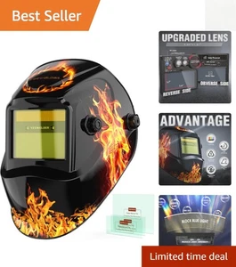 YESWELDER True Color solarbetriebener Schweißhelm mit automatischer Verdunkelung, breiter Schirm 4/9 - Bild 1 von 11