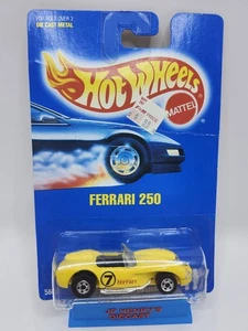 1991 Hot Wheels Ferrari 250 #117 Yellow BW Wheels  - Picture 1 of 2