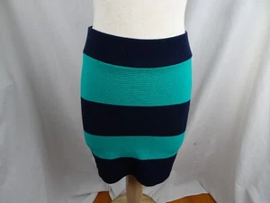 Forever 21 Women Mini Bodycon Striped Skirt Size L - Picture 1 of 9