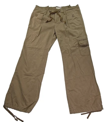 Old Navy Vtg Pants Womens 16 (39x32) Regular Brown Khaki Cargo Mid-Rise Y2K - Image 1 of 4