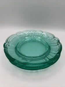 Noritake SWEET SWIRL Aqua/ Turquoise Luncheon Salad Plates Set of 3 - Picture 1 of 9