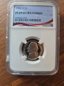 1982 S 5c NGC PF 69 Ultra Cameo - Picture 1 of 2