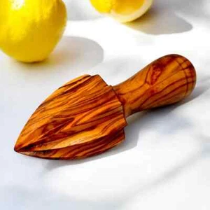 Handmade 10cm Lemon Reamer Wooden Citrus Fruit Juicer - Olive Wood Kitchen Tool - Picture 1 of 5