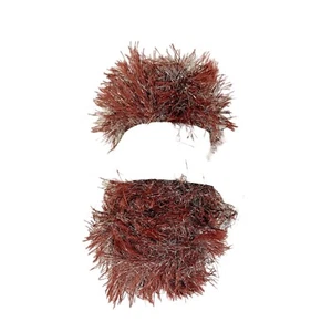 MODA DEA ZING Eyelash YARN Brown Chestnut Silver Sparkle AT413 - Picture 1 of 8