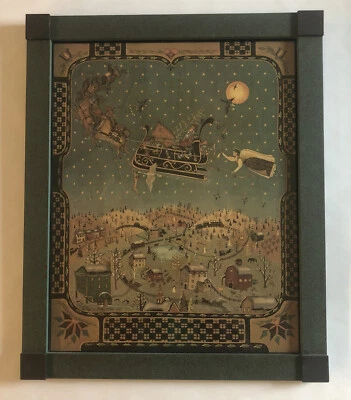 Maria Pfropper SANTA & CO Limited Edition Print 252/500 Christmas Folk Art Frame - Image 1 of 4
